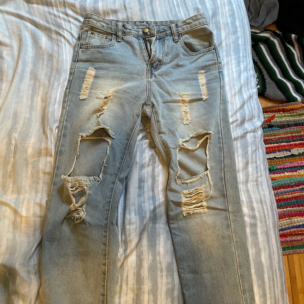 Shein Ripped Boyfriend Jeans